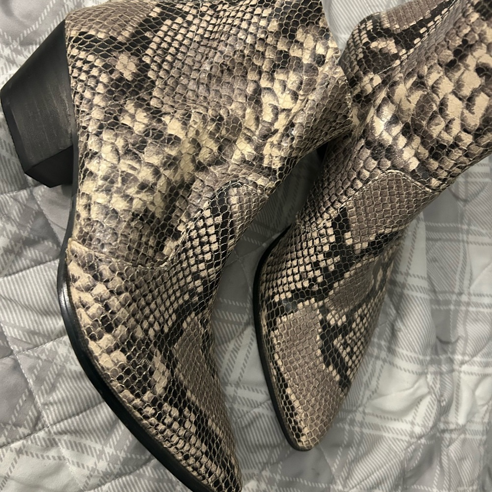 Snakeskin Ankle Boots